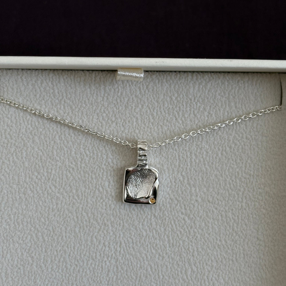 Impression™ Slate Pendant | Silver