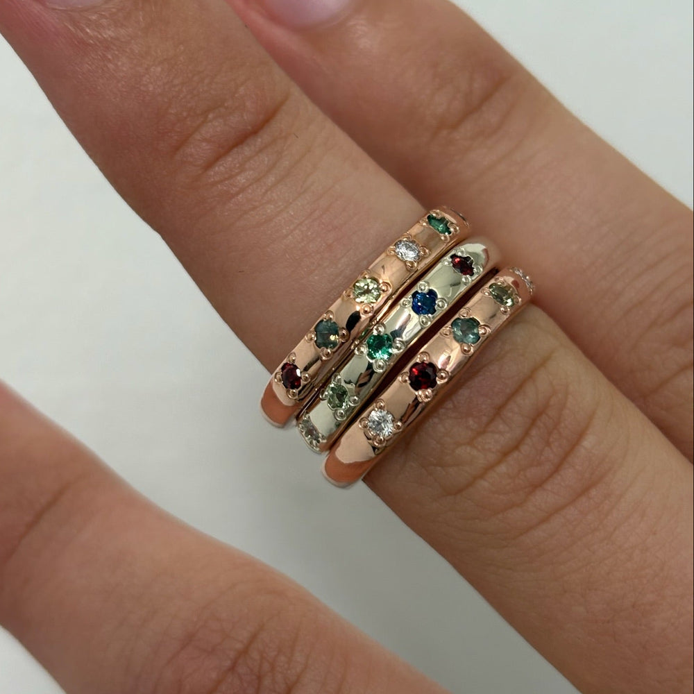 Collective Stone Ring | Solid Rose Gold