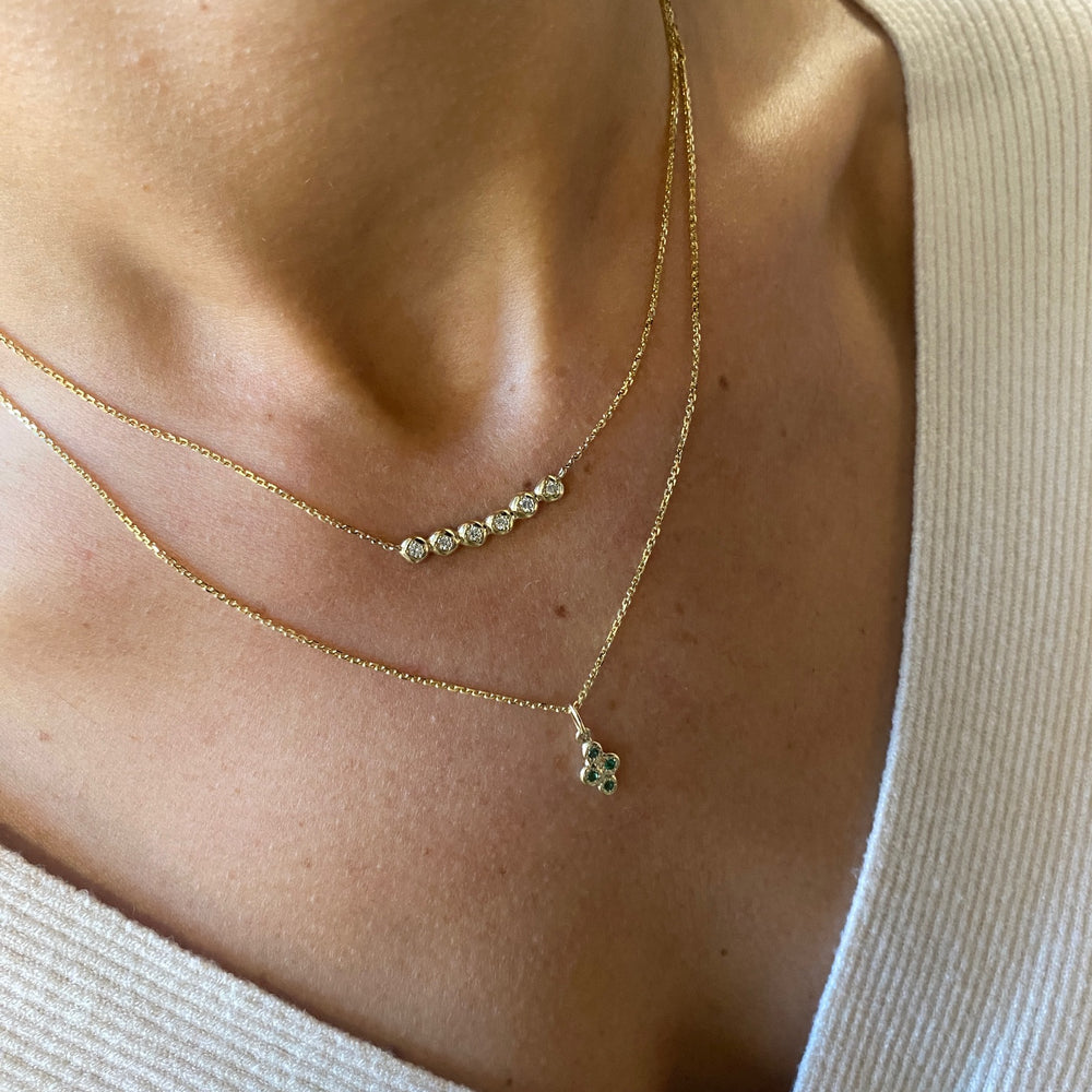 Collective Stone Bar Necklace | Yellow Gold