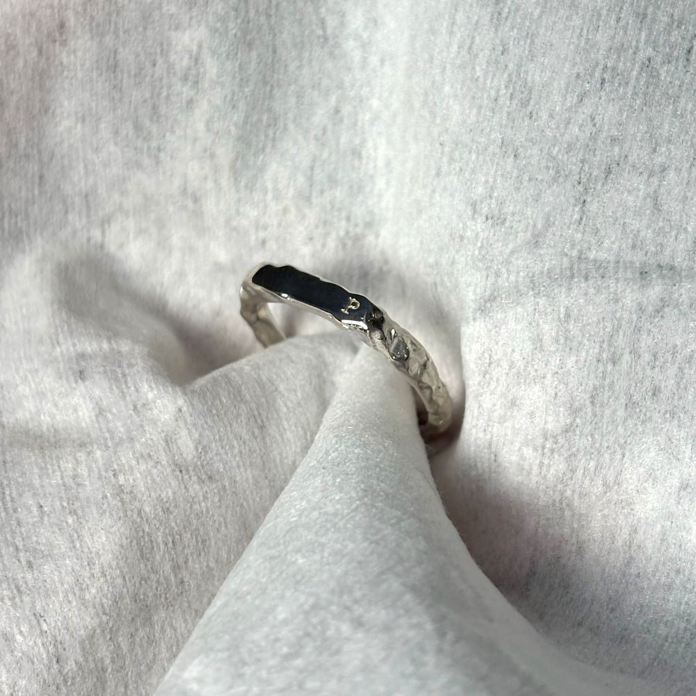 Engraved Kindred Ring | White Gold