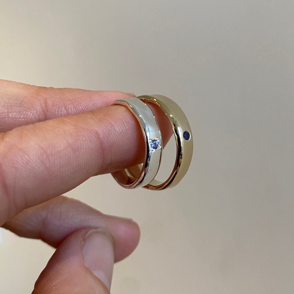 Signature Stone Band Ring | Silver