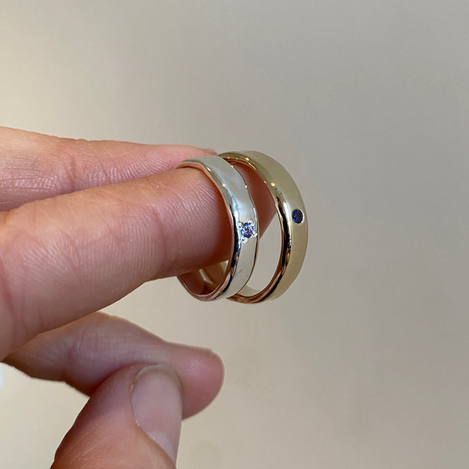 Signature Stone Band Ring | Silver