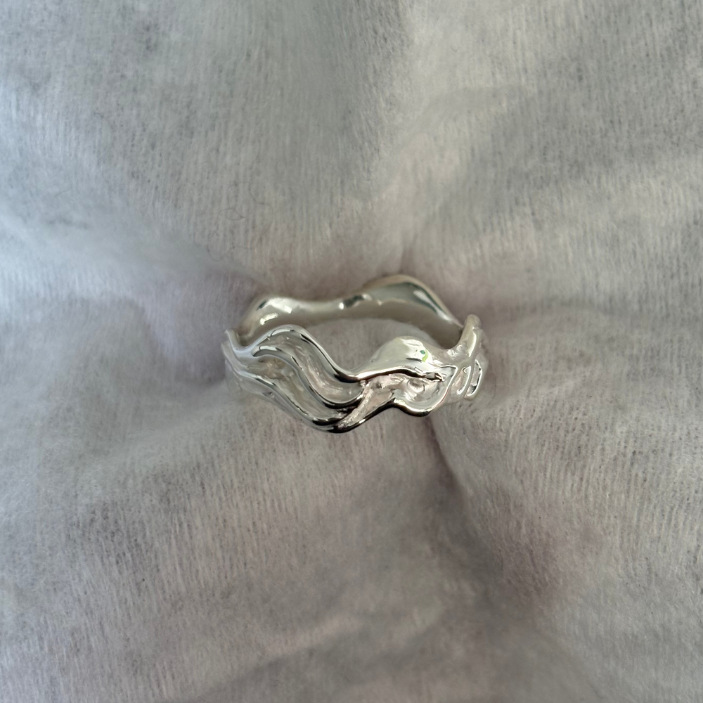 Sculpt Band Ring | Silver