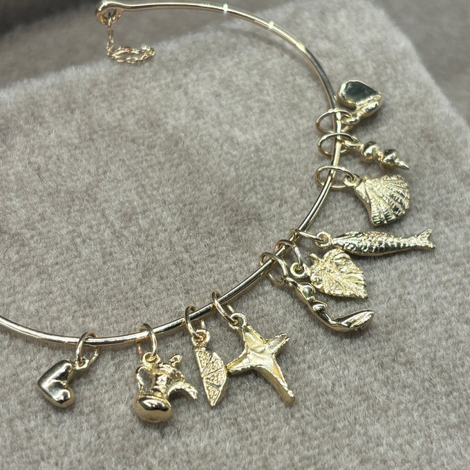 Pendant Weave Bracelet | Solid Gold