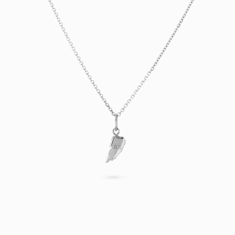 Angel Wing Charm | White Gold