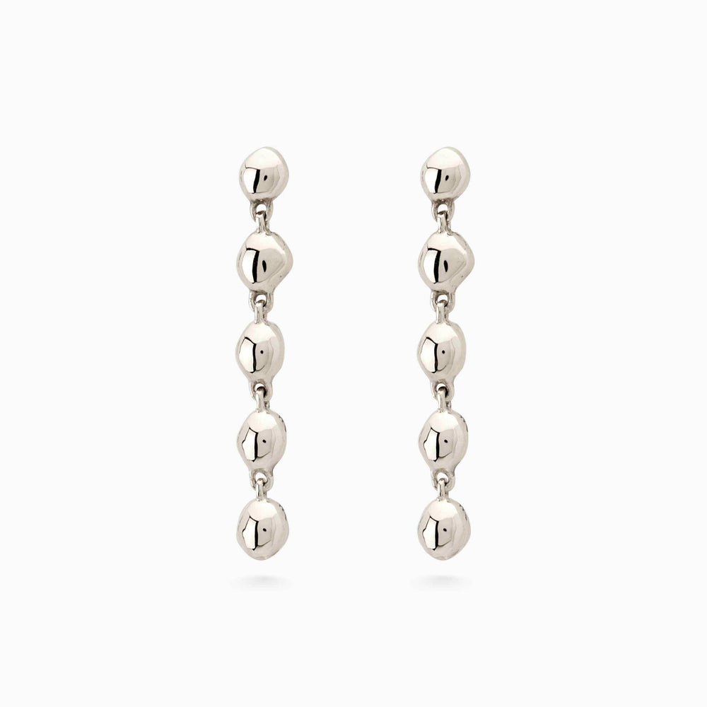 Ripple Drop Earring | Solid White Gold