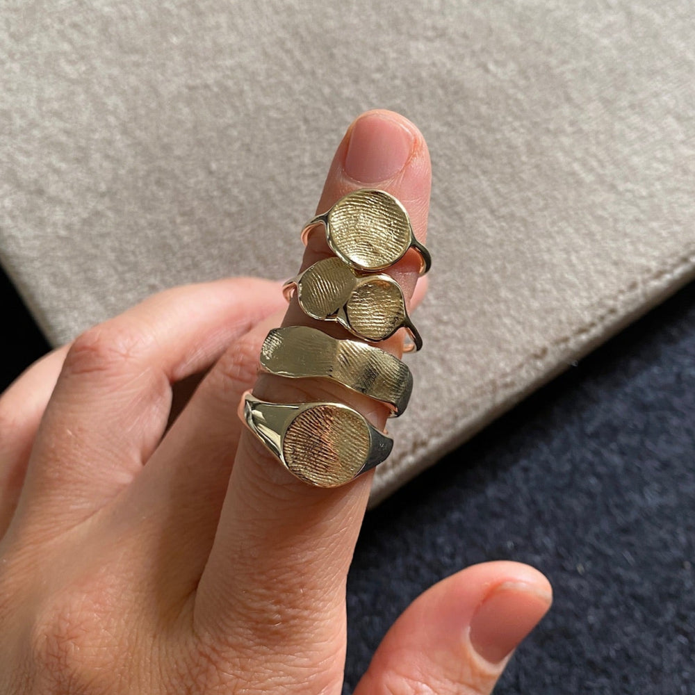 Double Impression Ring | Yellow Gold