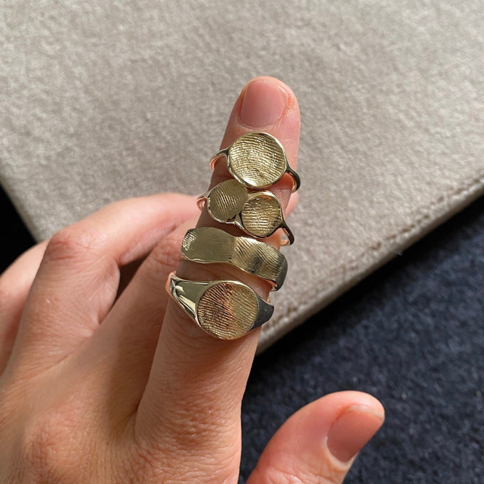 Double Impression Ring | Yellow Gold