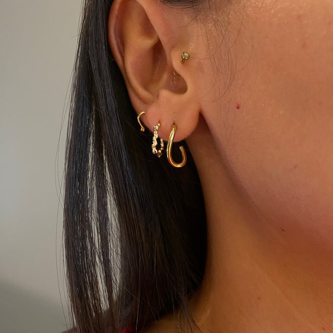 Sculpt Hoops | Solid Yellow Gold