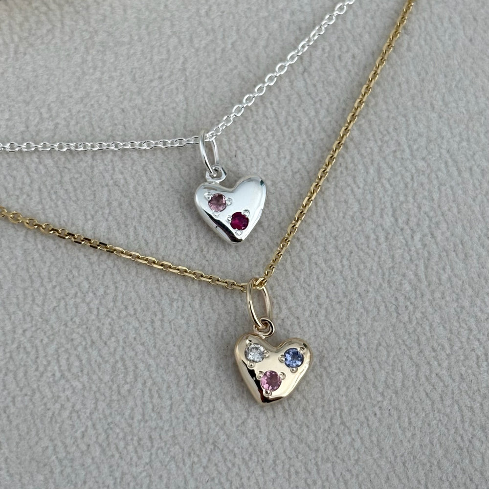 Heart Stone Pendant | Yellow Gold