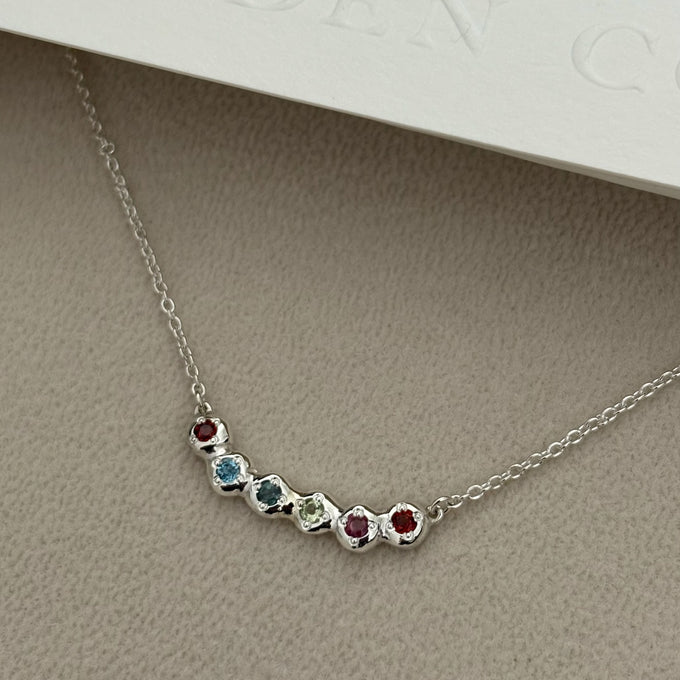 Collective Stone Bar Necklace | Silver