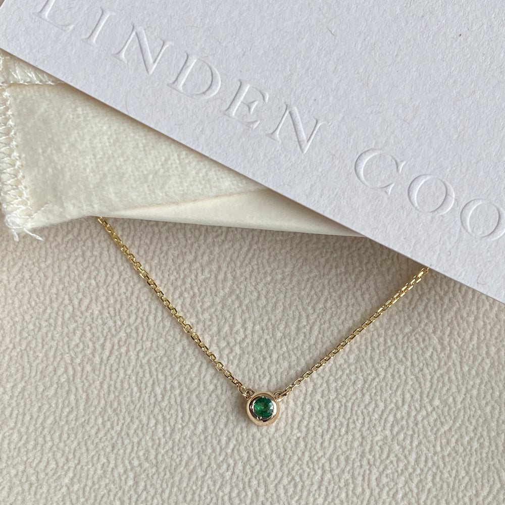 Pebble Stone Necklace | Yellow Gold