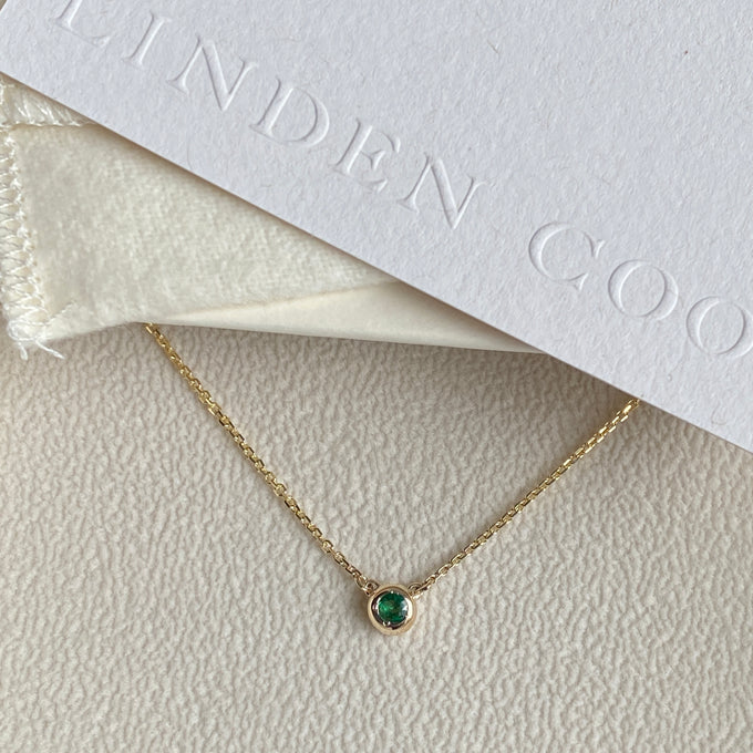Pebble Stone Necklace | Yellow Gold