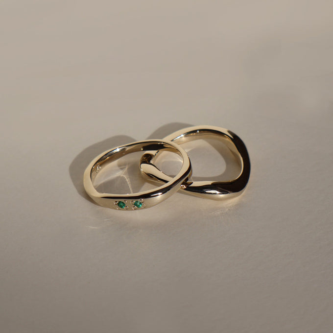 Apex Stone Ring | Solid Gold