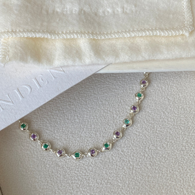 Ripple Stone Bracelet | Silver