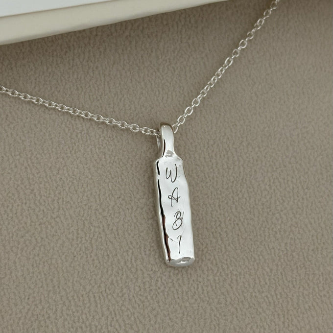 Custom Organic Tag Narrow | Silver