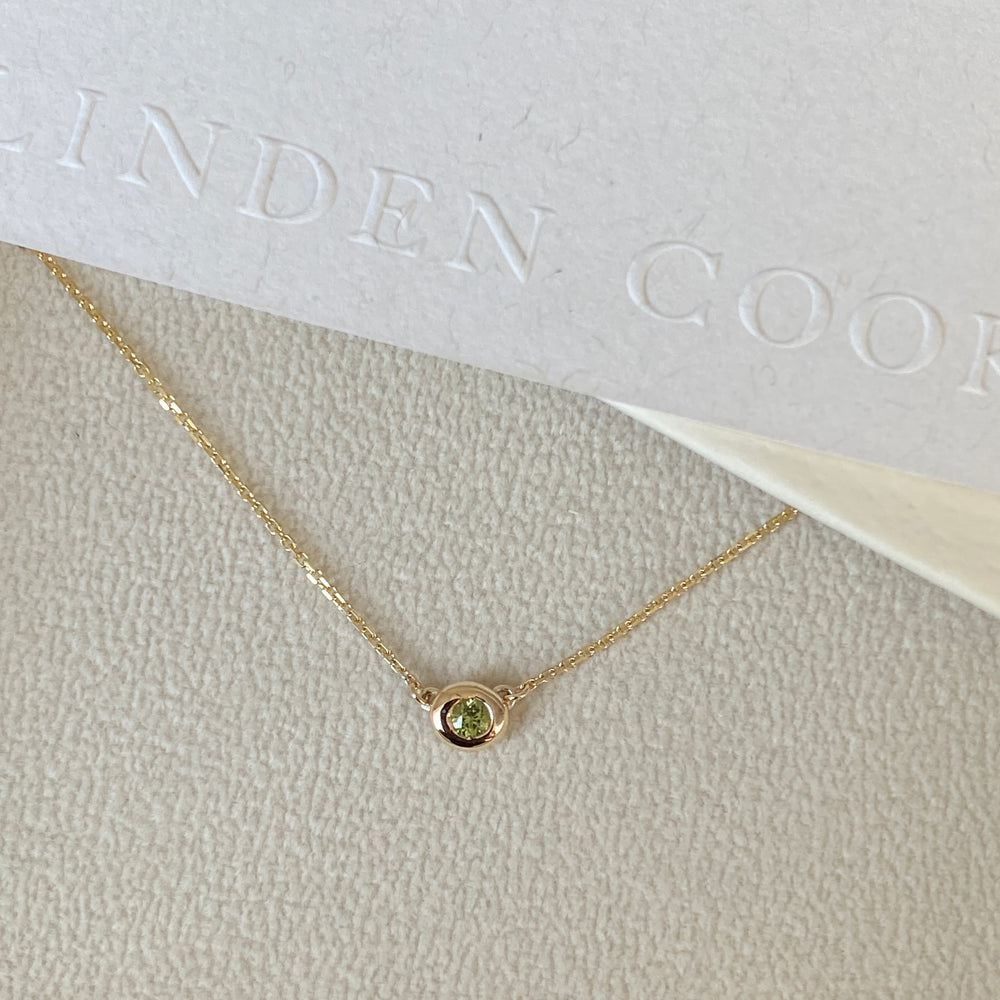 Pebble Stone Necklace | Yellow Gold