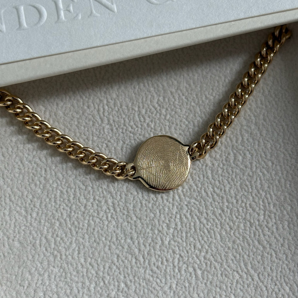 Custom Engraved Charm Bracelet | Yellow Gold