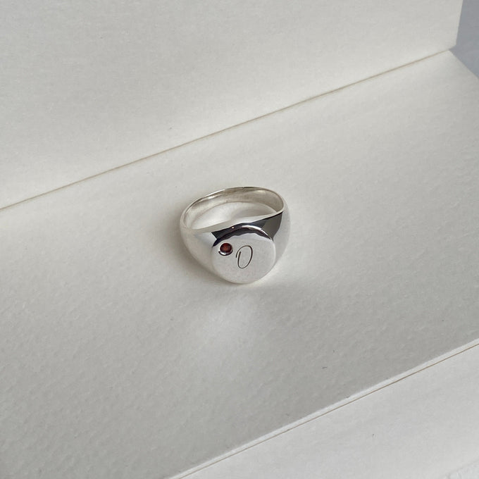 Signet Stone Ring | Silver