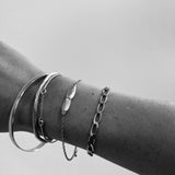 Impression Bar Bracelet | Silver