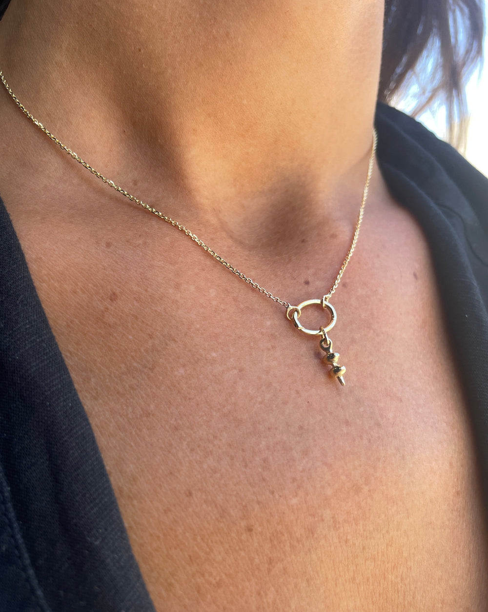 Delicate Hinge Link Necklace | Gold