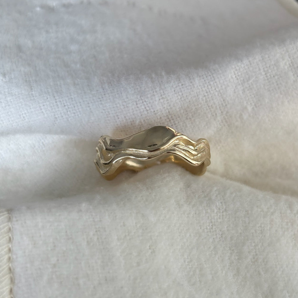 Sculpt Band Ring | Yellow Gold