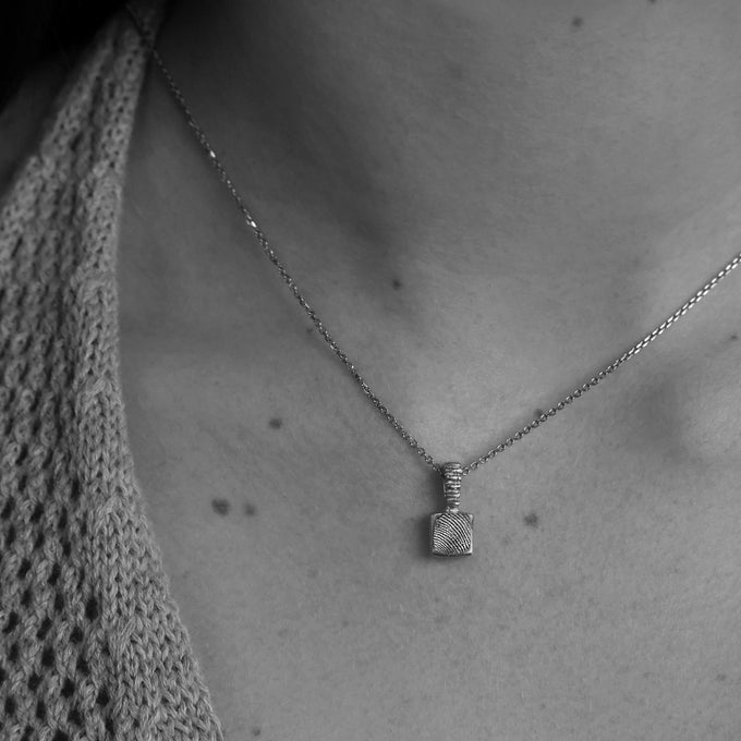 Impression™ Slate Pendant | Silver