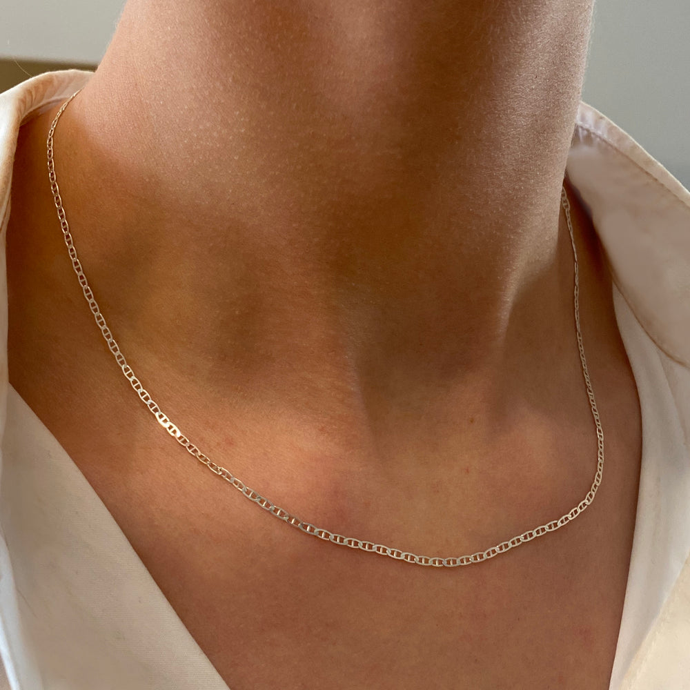 Flat Marine Chain | Sterling Silver