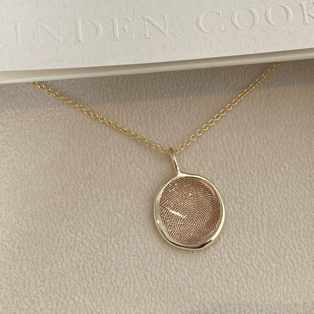Custom Engraved Pendant | Yellow Gold