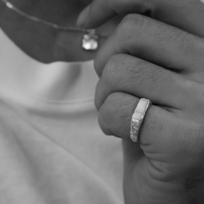 Engraved Mason Ring | Rose Gold