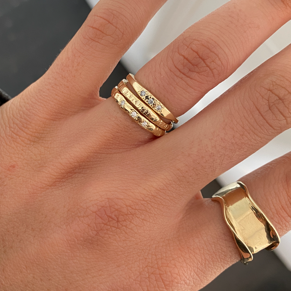 Apex Stone Ring | Solid Gold