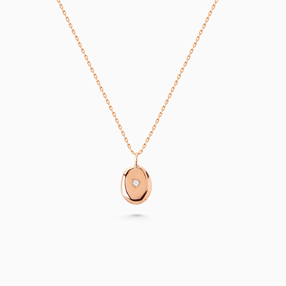 Ingot 2.0 Stone Pendant | Rose Gold