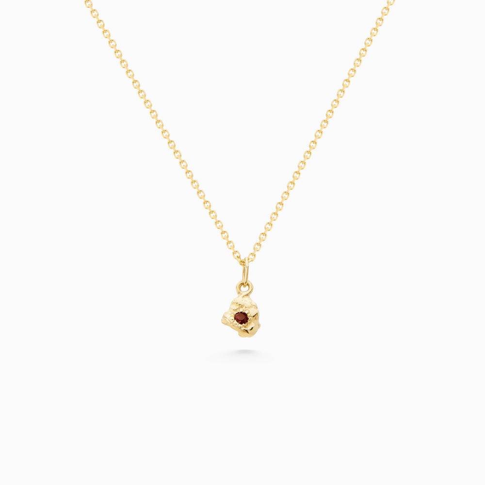 Ingot Stone Pendant | Yellow Gold