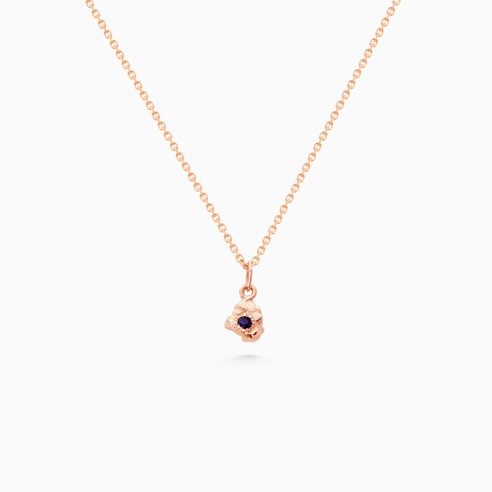 Ingot Stone Pendant | Rose Gold