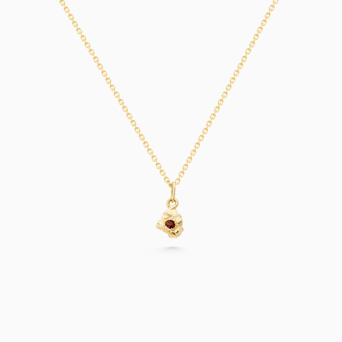 Ingot Stone Pendant | Yellow Gold