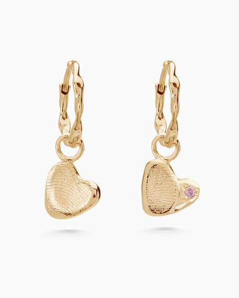 Impression™ Heart Earring Charm | Yellow Gold