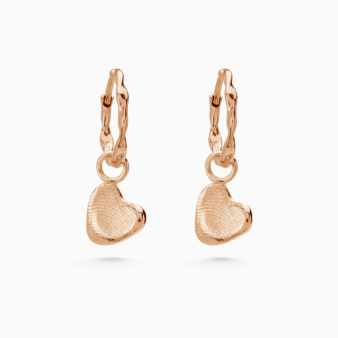 Impression™ Heart Earring Charm | Rose Gold