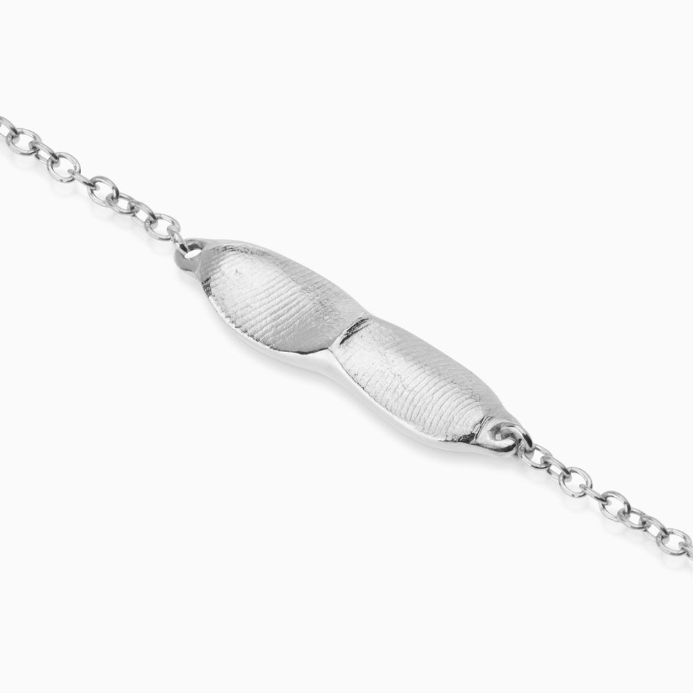 Impression Bar Bracelet | Silver