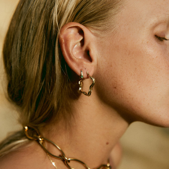 Sculpt Hoops | Yellow Gold