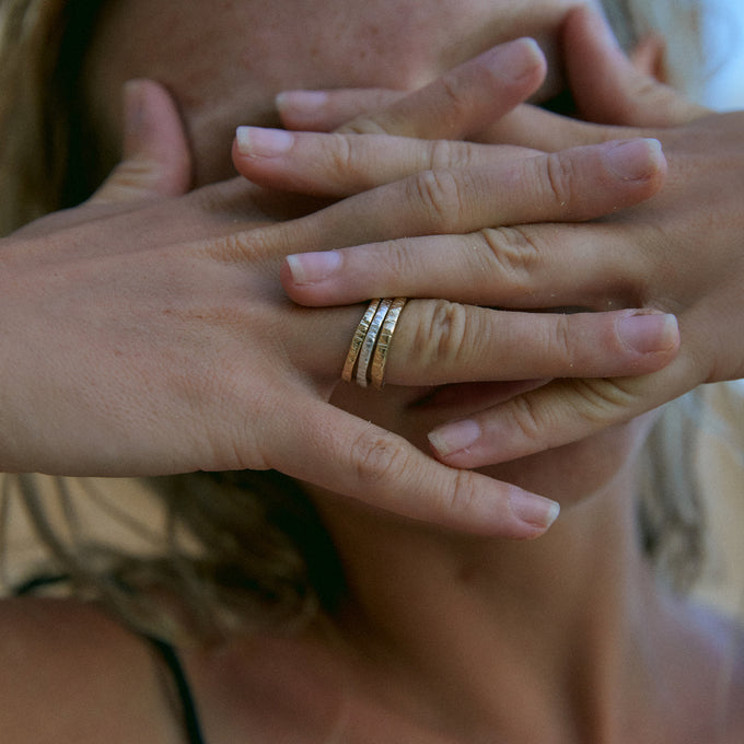 Ridge Rings Female Ridge Ring | Solid Yellow Gold – Linden Cook Jewellery