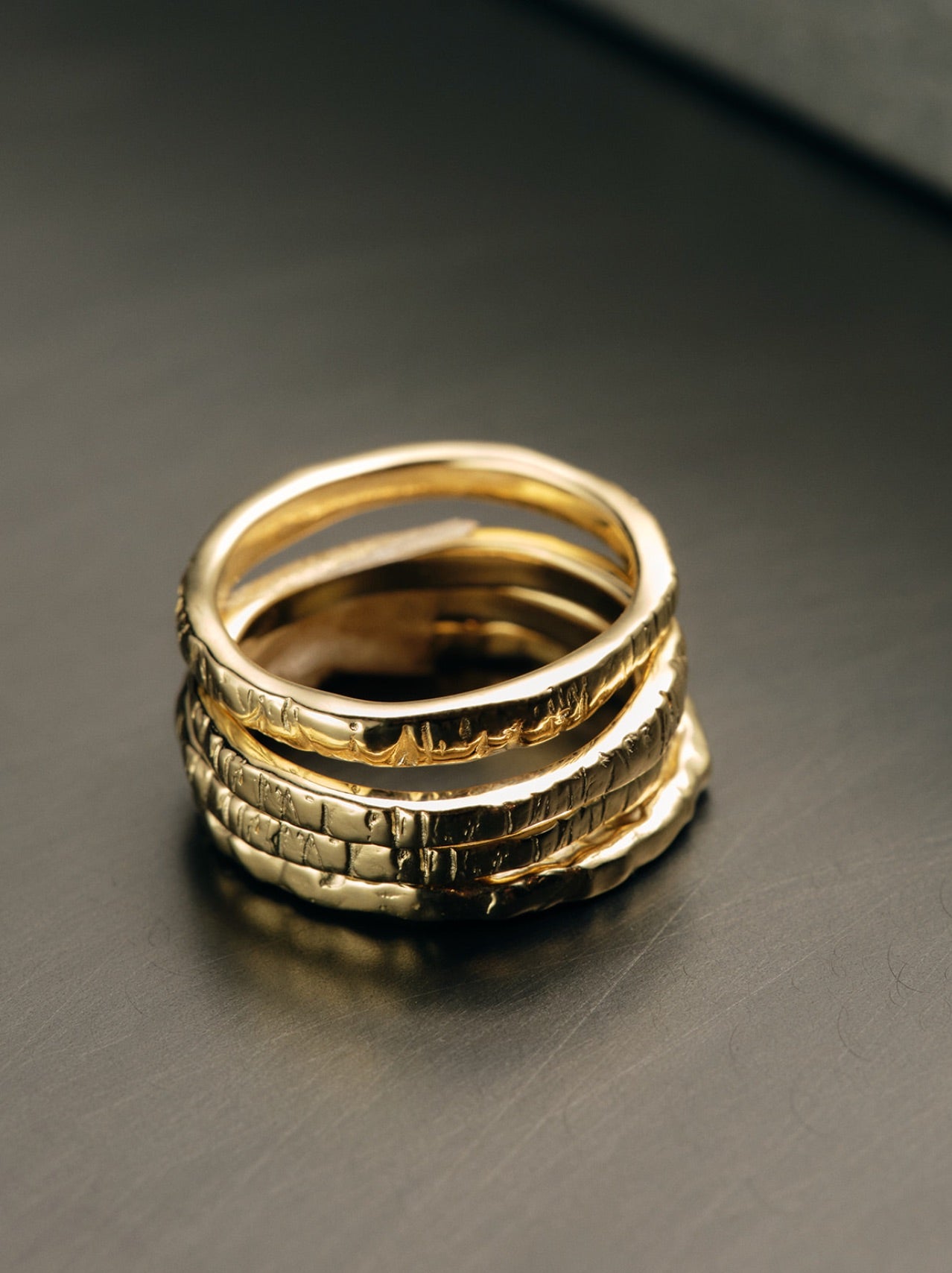Ridge Rings Female Ridge Ring | Solid Yellow Gold – Linden Cook Jewellery