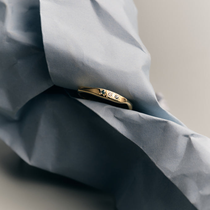 Apex Stone Ring | Solid Gold