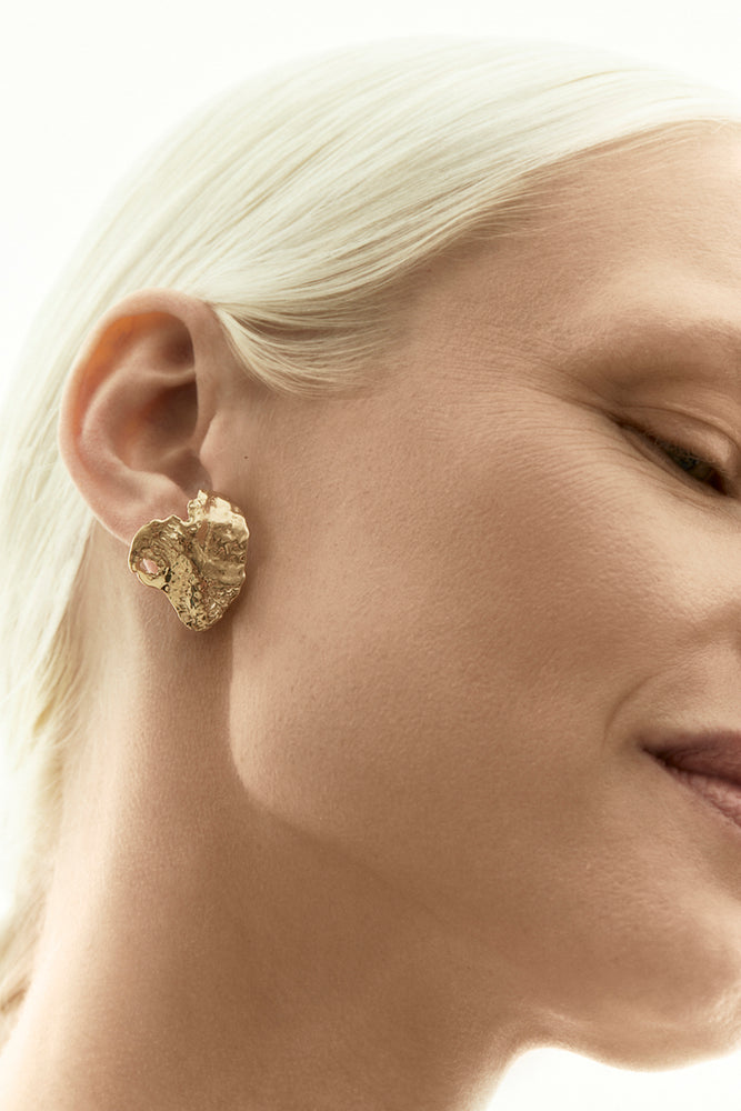 Linen Earrings | Gold