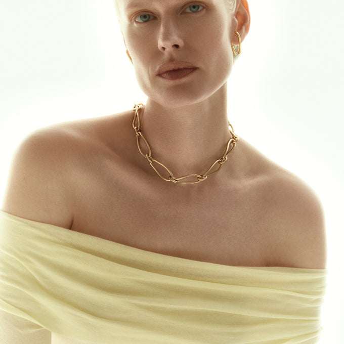 Oval Link Necklace | Gold