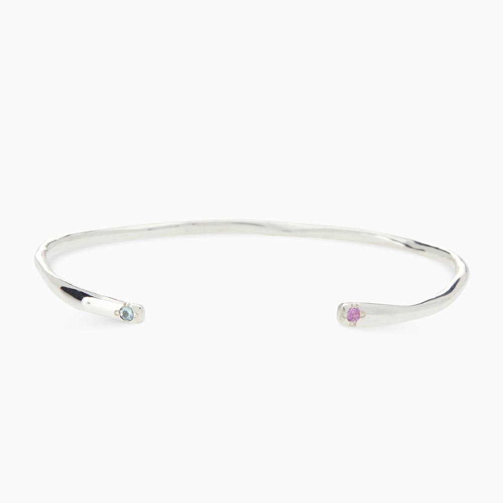 Collective Stone Cuff Bracelet | Silver