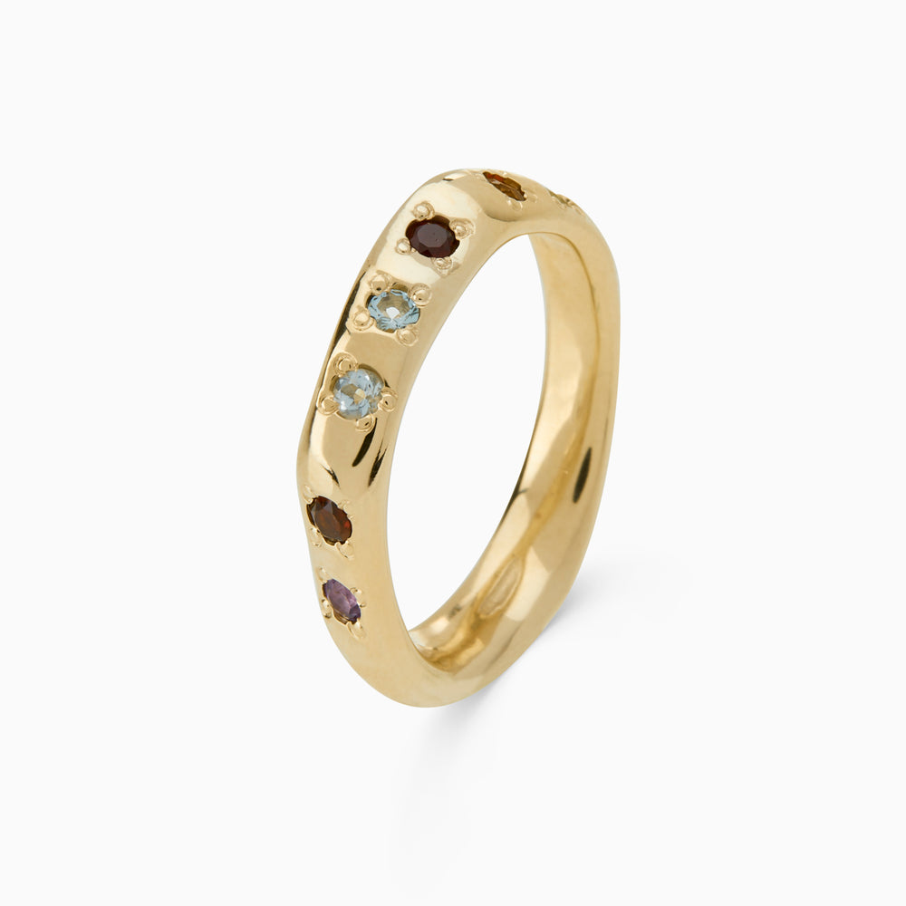 Collective Stone Ring | Solid Yellow Gold