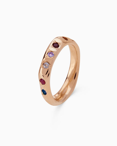 Collective Stone Ring | Solid Rose Gold