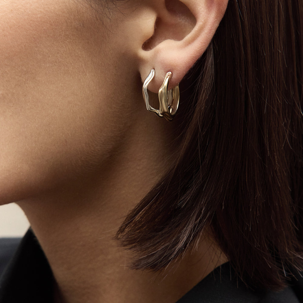 Wave Hoops | Silver