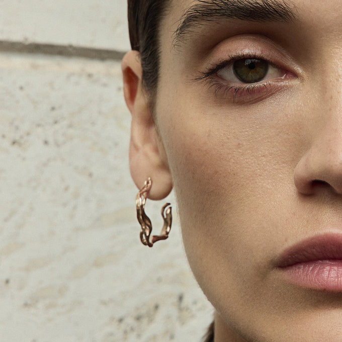Sculpt Hoops | Rose Gold