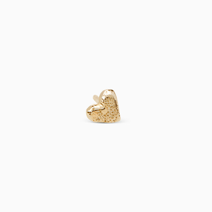 Mini Heart Stud | Yellow Gold